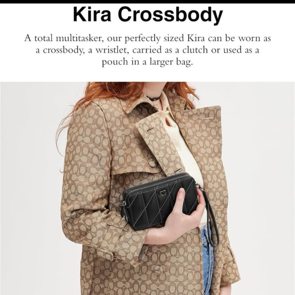 Coach Kira Crossbody Black Quilted Bag - Picture 6 of 6